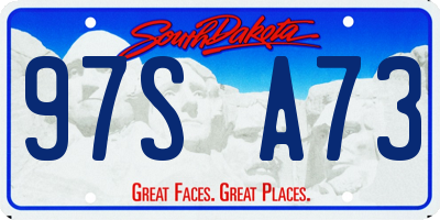 SD license plate 97SA73