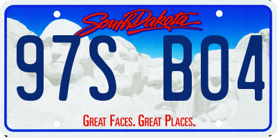 SD license plate 97SB04