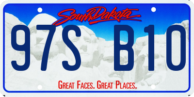 SD license plate 97SB10