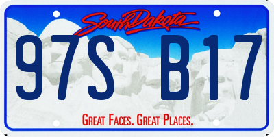 SD license plate 97SB17