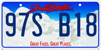 SD license plate 97SB18