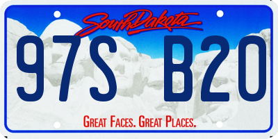 SD license plate 97SB20