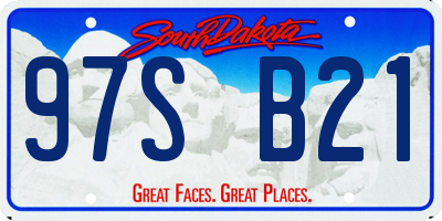 SD license plate 97SB21