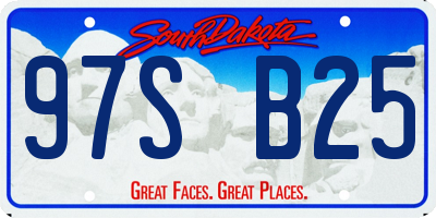 SD license plate 97SB25