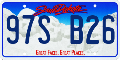 SD license plate 97SB26