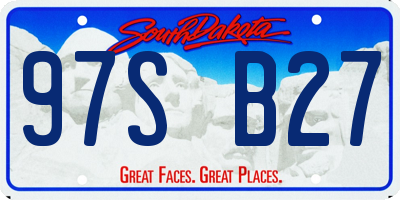 SD license plate 97SB27
