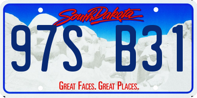 SD license plate 97SB31