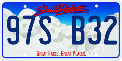 SD license plate 97SB32