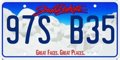 SD license plate 97SB35