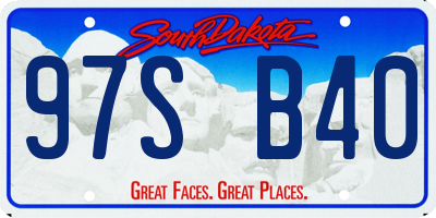 SD license plate 97SB40