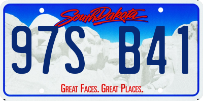 SD license plate 97SB41