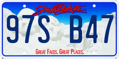 SD license plate 97SB47