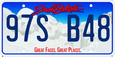 SD license plate 97SB48