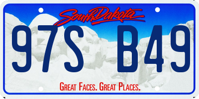 SD license plate 97SB49