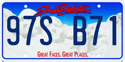 SD license plate 97SB71