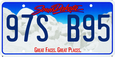 SD license plate 97SB95