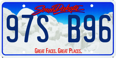 SD license plate 97SB96