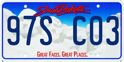 SD license plate 97SC03