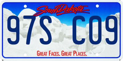 SD license plate 97SC09