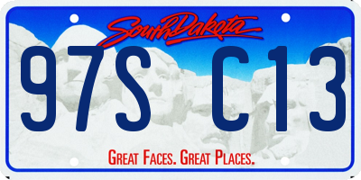 SD license plate 97SC13