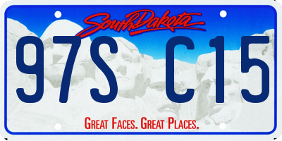 SD license plate 97SC15