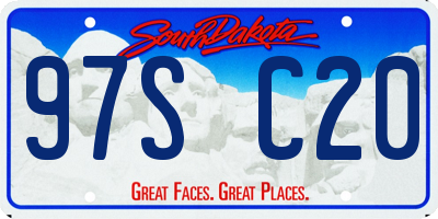 SD license plate 97SC20