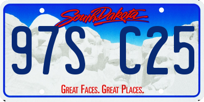 SD license plate 97SC25