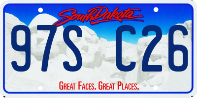 SD license plate 97SC26