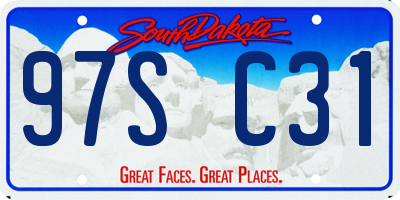 SD license plate 97SC31