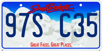 SD license plate 97SC35