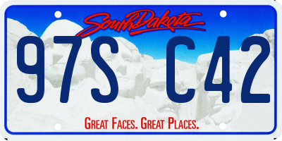 SD license plate 97SC42