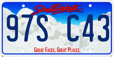 SD license plate 97SC43
