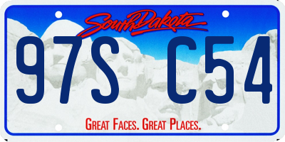 SD license plate 97SC54
