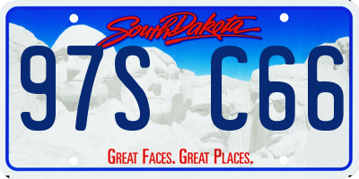 SD license plate 97SC66