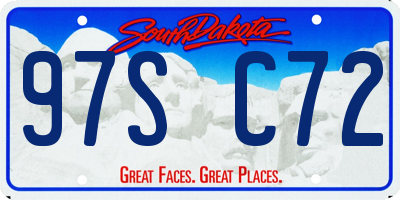 SD license plate 97SC72