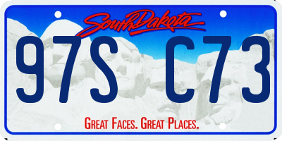 SD license plate 97SC73