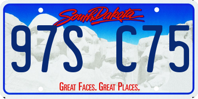 SD license plate 97SC75
