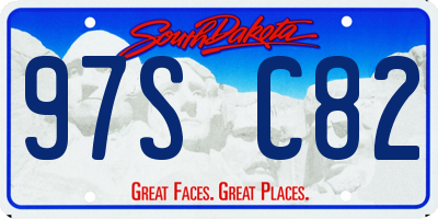 SD license plate 97SC82