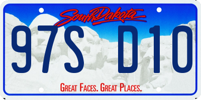 SD license plate 97SD10