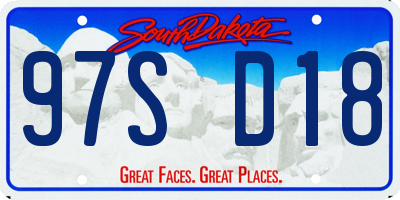 SD license plate 97SD18