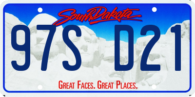 SD license plate 97SD21