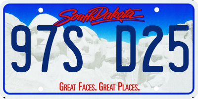 SD license plate 97SD25