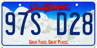 SD license plate 97SD28