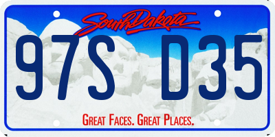 SD license plate 97SD35
