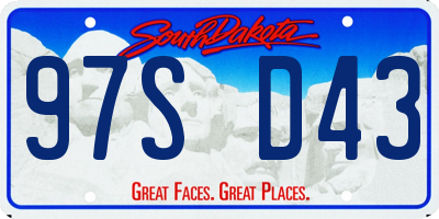 SD license plate 97SD43