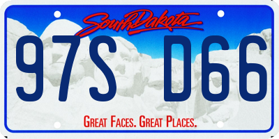 SD license plate 97SD66