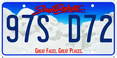 SD license plate 97SD72