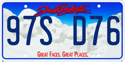 SD license plate 97SD76