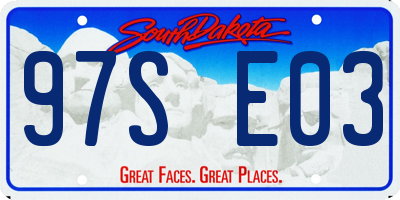 SD license plate 97SE03