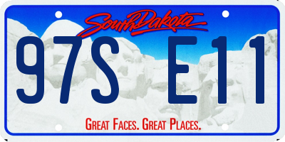 SD license plate 97SE11